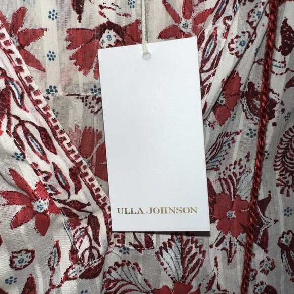 ULLA JOHNSON Azalea Blouse in Cream Floral - Picture 15 of 16